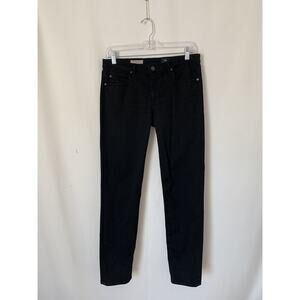AG Women's Jeans 29 The Stevie Ankle Black Skinny Mid Rise